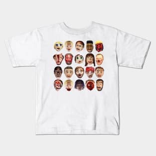 Claymation faces of death Kids T-Shirt